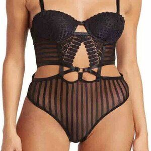 Secret Lace Mesh Lace Bodysuit